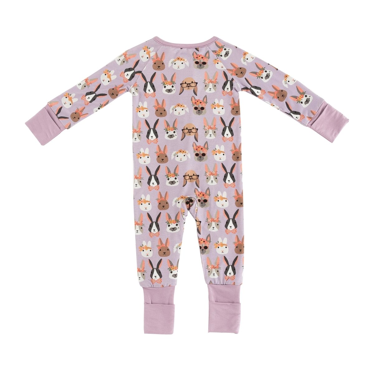 Dreamlet Midsummer Bunnies Convertible Zip Footies Bamboo Fabric - Everetts Place Boutique - 