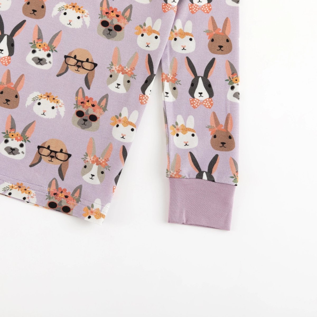 Dreamlet Midsummer Bunnies Long Sleeve Pajamas Two Piece Set - Everetts Place Boutique - 