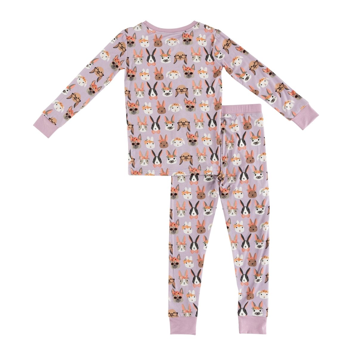 Dreamlet Midsummer Bunnies Long Sleeve Pajamas Two Piece Set - Everetts Place Boutique - 