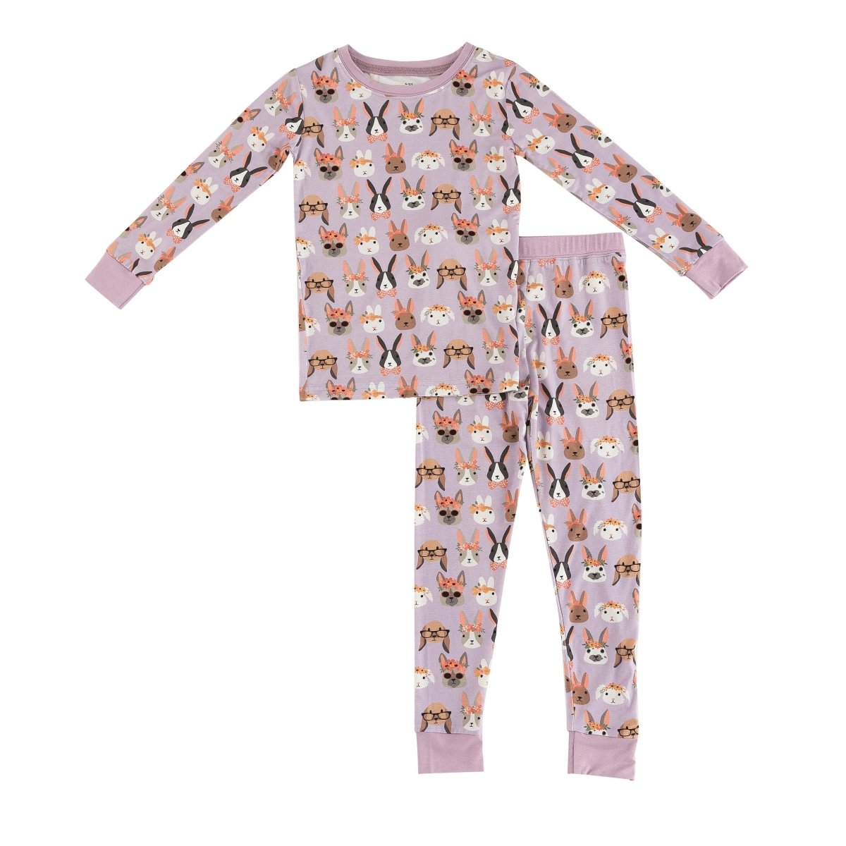 Dreamlet Midsummer Bunnies Long Sleeve Pajamas Two Piece Set - Everetts Place Boutique - 