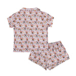 Dreamlet Midsummer Bunnies Womens Bamboo Short Sleeve Pajama Set - Everetts Place Boutique - 