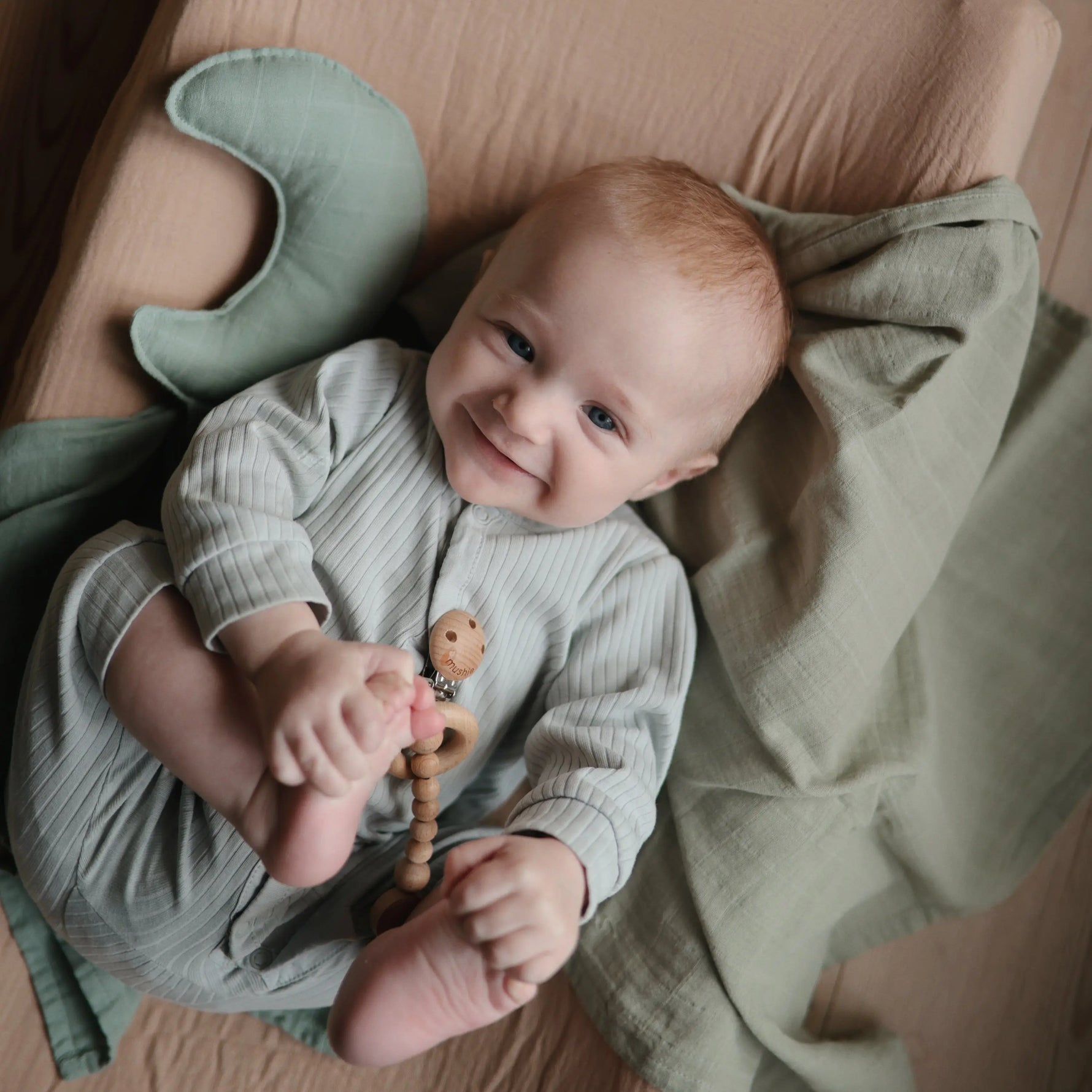 Mushie Extra Soft Muslin Changing Pad Cover 100 Percent Cotton Breathable and Cozy Design - Baby & Toddler > Diapering > Changing Mat & Tray Covers Changing Pad Cover