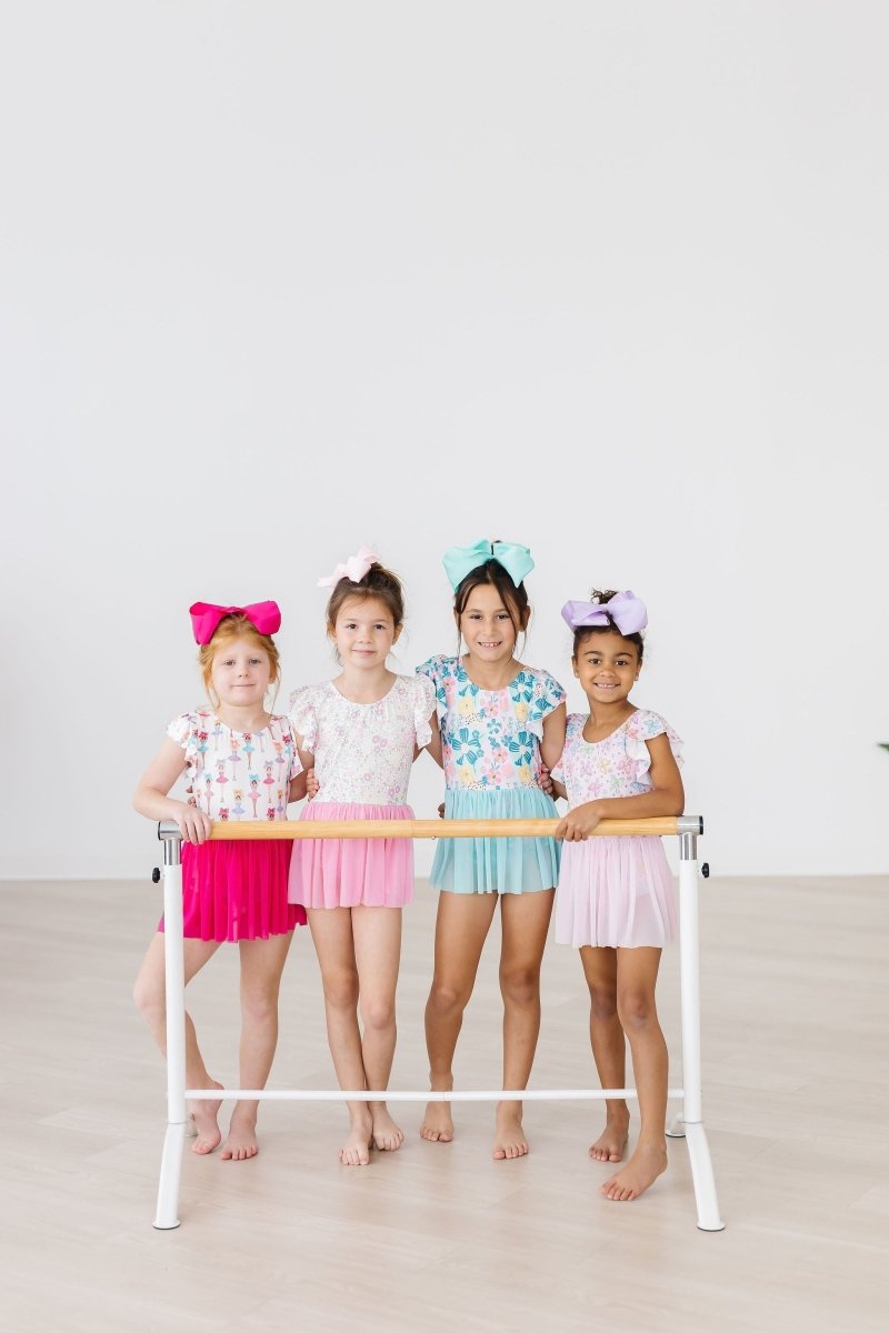 Mila & Rose ® Mila And Rose Ballerina Bows Short Sleeve Twirl Leotard - 