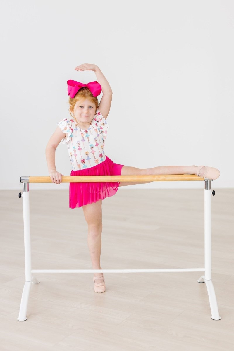 Mila & Rose ® Mila And Rose Ballerina Bows Short Sleeve Twirl Leotard - 