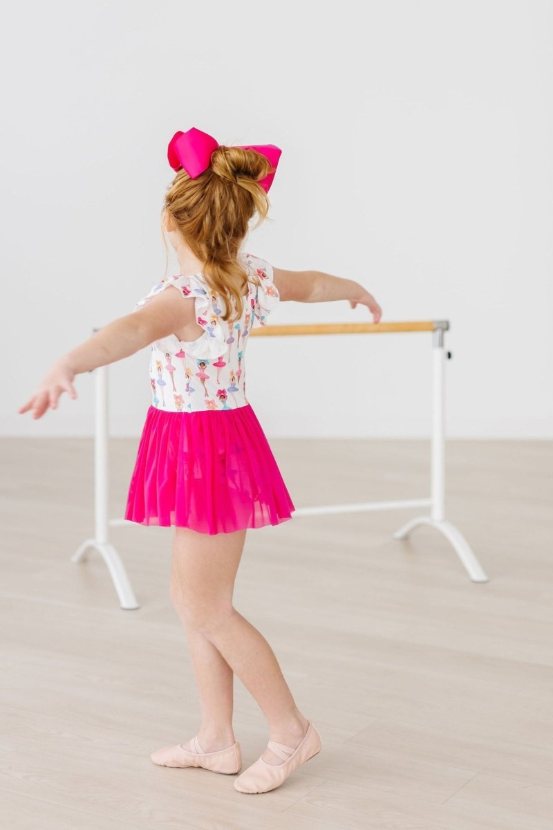 Mila & Rose ® Mila And Rose Ballerina Bows Short Sleeve Twirl Leotard - 