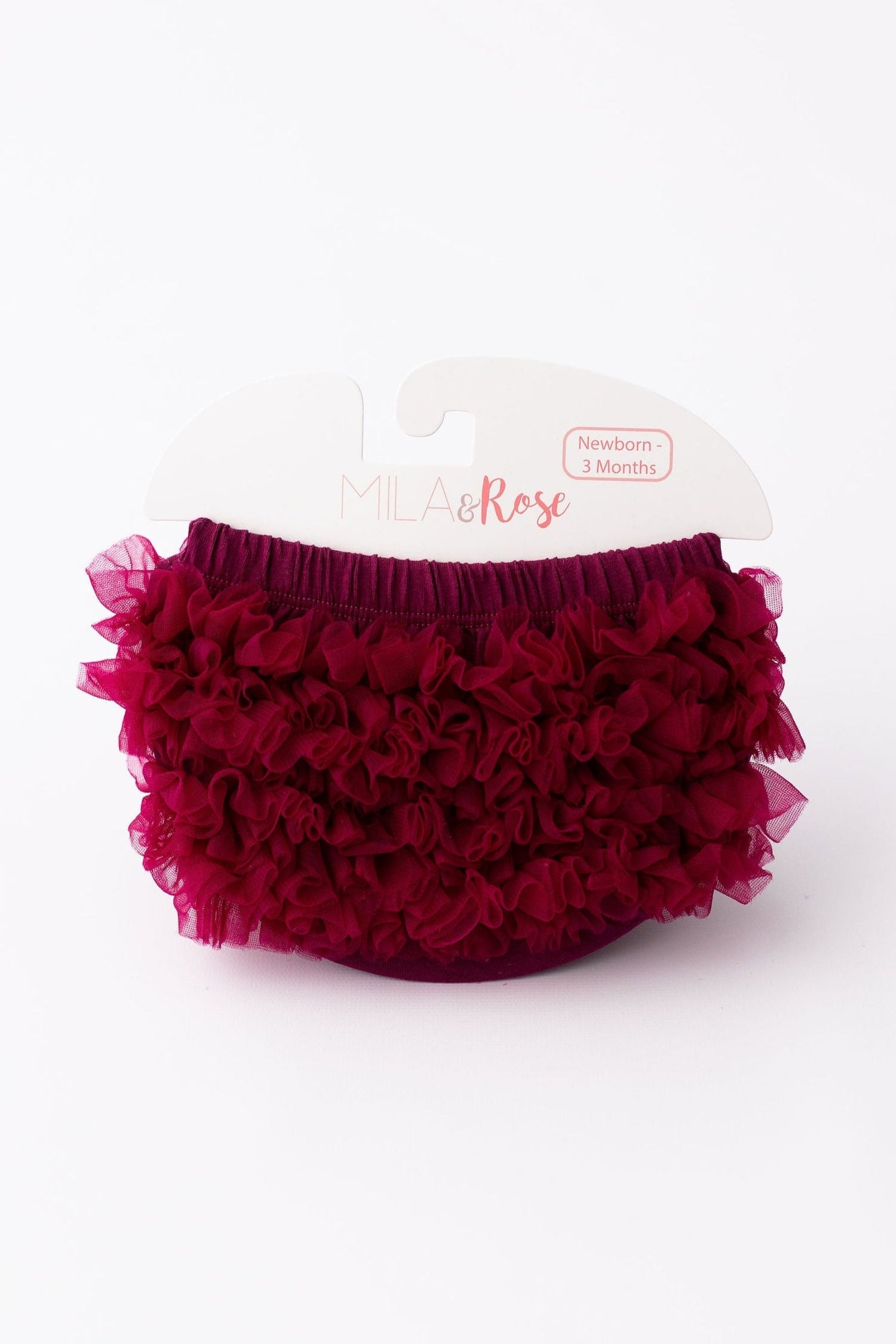 Mila & Rose ® Mila And Rose Bloomer With Maroon Back Ruffle For Newborn Photos Everetts Place