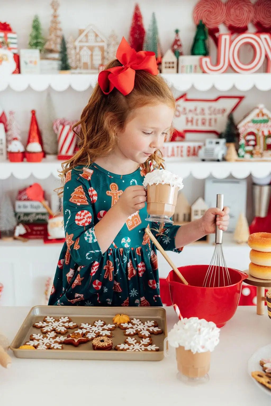Mila & Rose ® Mila And Rose Gingerbread House Pocket Twirl Dress Three Quarter Sleeve - 