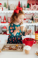 Mila & Rose ® Mila And Rose Gingerbread House Pocket Twirl Dress Three Quarter Sleeve - 