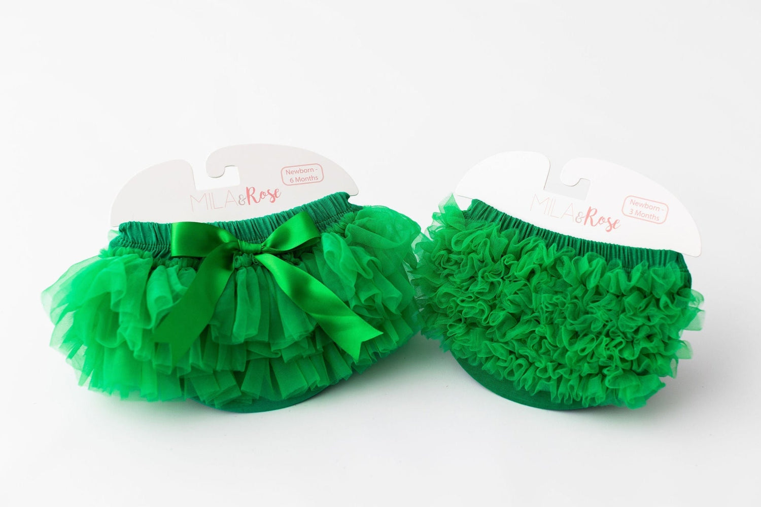 Mila & Rose ® Mila and Rose Kelly Green Tutu Bloomer with Front and Back Ruffles for Newborns Everetts Place