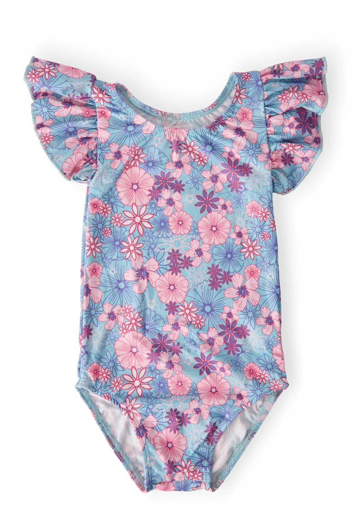 Mila & Rose ® Mila and Rose Love Blooms Spring Summer Flutter Sleeve Leotard for Girls - 