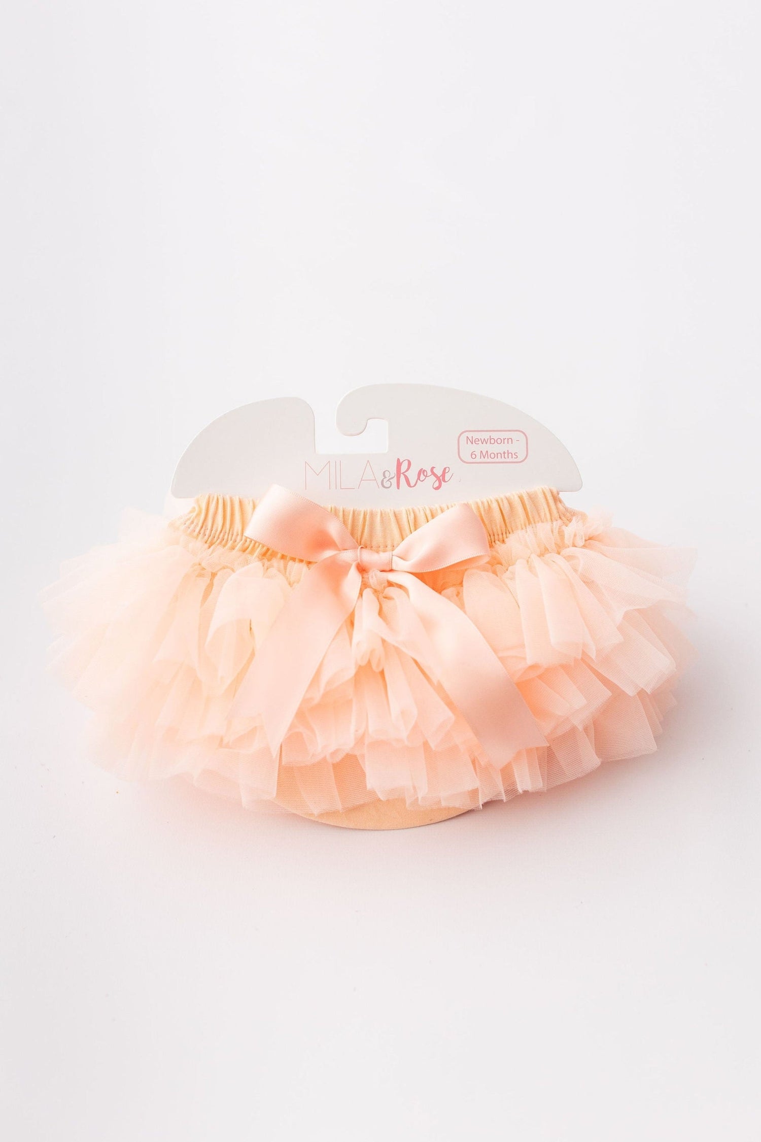 Mila & Rose ® Mila and Rose Peach Tutu Bloomer Front and Back Ruffles for Newborn Photos Everetts Place