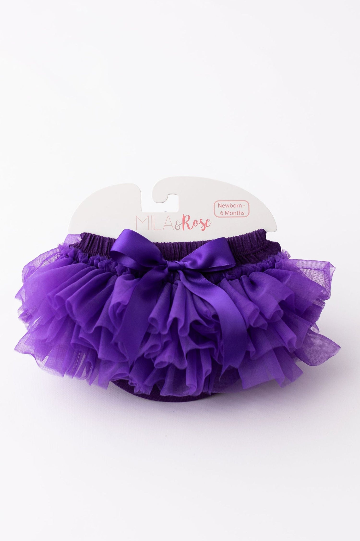 Mila & Rose ® Mila and Rose Purple Tutu Bloomer with Front and Back Ruffles for Newborn Photos Everetts Place