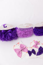 Mila & Rose ® Mila and Rose Purple Tutu Bloomer with Front and Back Ruffles for Newborn Photos Everetts Place