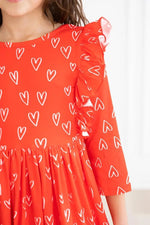 Mila & Rose ® Mila And Rose Roses Are Red Ruffle Twirl Dress For Girls - 