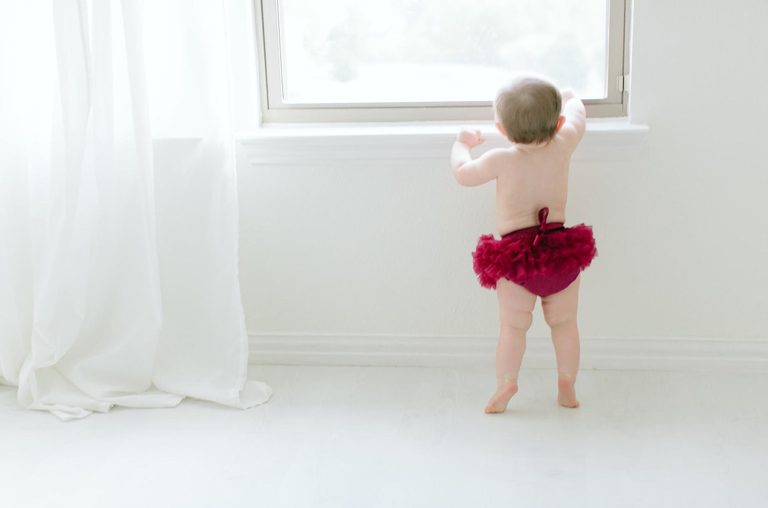 Mila & Rose ® Mila and Rose Tutu Bloomer Maroon Ruffle for Newborn Photos Everetts Place