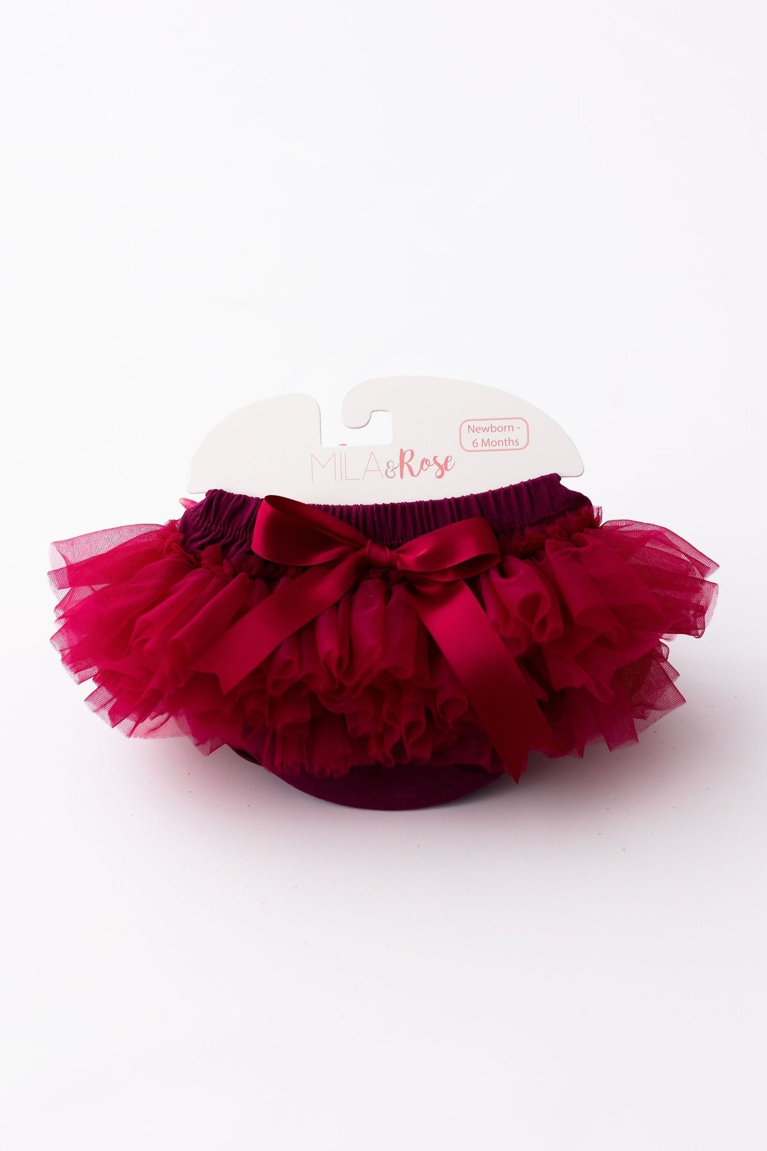 Mila & Rose ® Mila and Rose Tutu Bloomer Maroon Ruffle for Newborn Photos Everetts Place