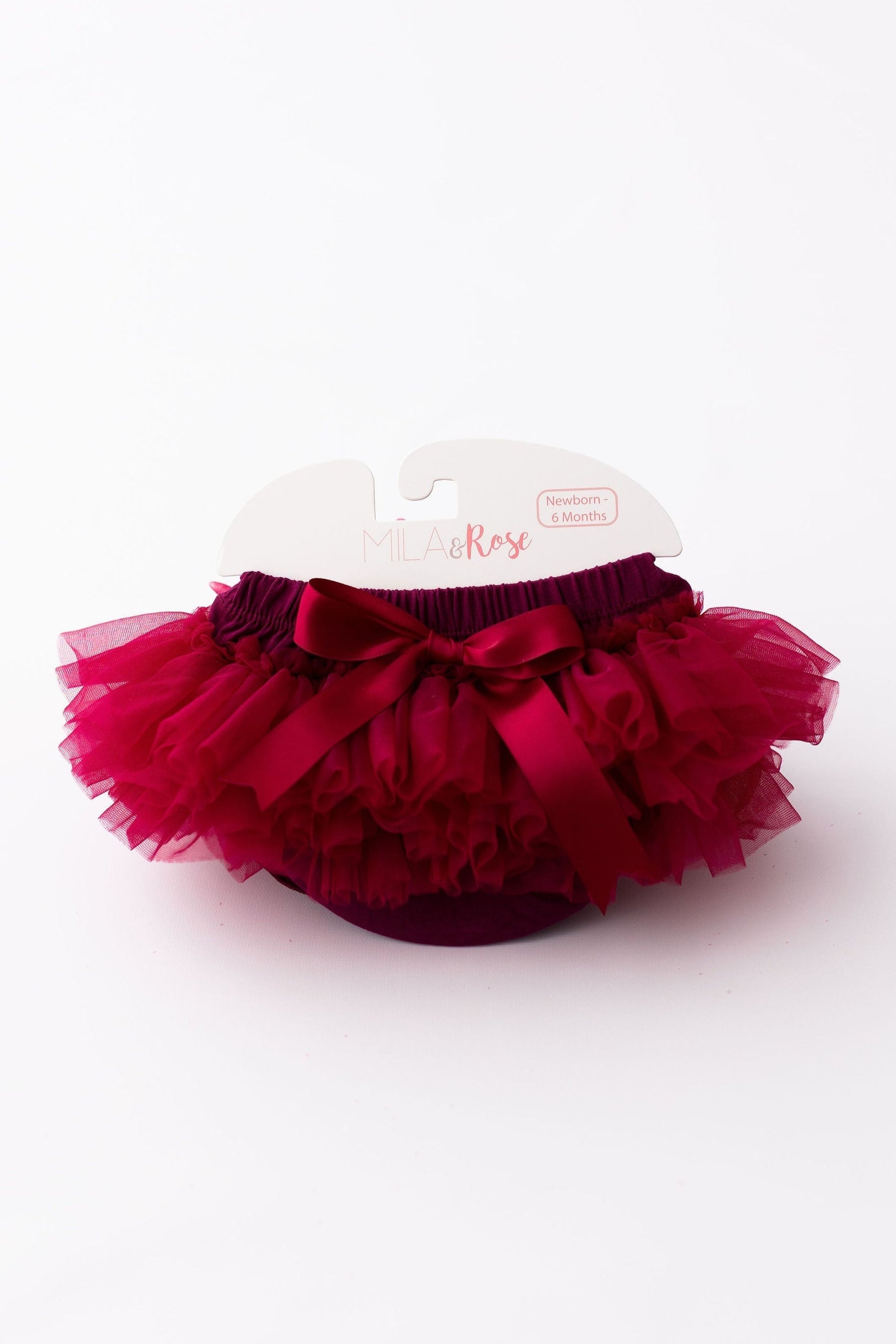 Mila & Rose ® Mila and Rose Tutu Bloomer Maroon Ruffle for Newborn Photos Everetts Place