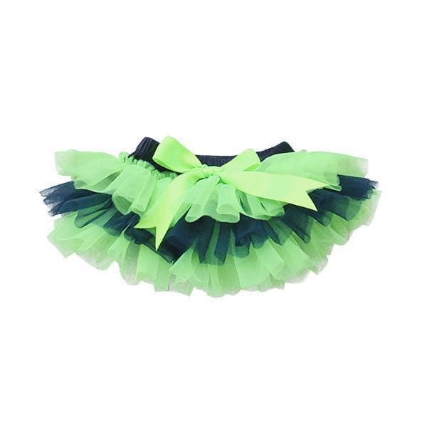 Mila & Rose ® Mila And Rose Tutu Bloomer With Game Day Navy And Neon Green Ruffles For Newborn Everetts Place