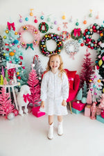 Mila & Rose ® Mila And Rose White Velvet Sequin Twirl Skort With Attached Shorts For Toddlers - 