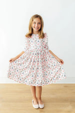 Mila & Rose ® Mila in Paris 3/4 Sleeve Ruffle Twirl Dress - 