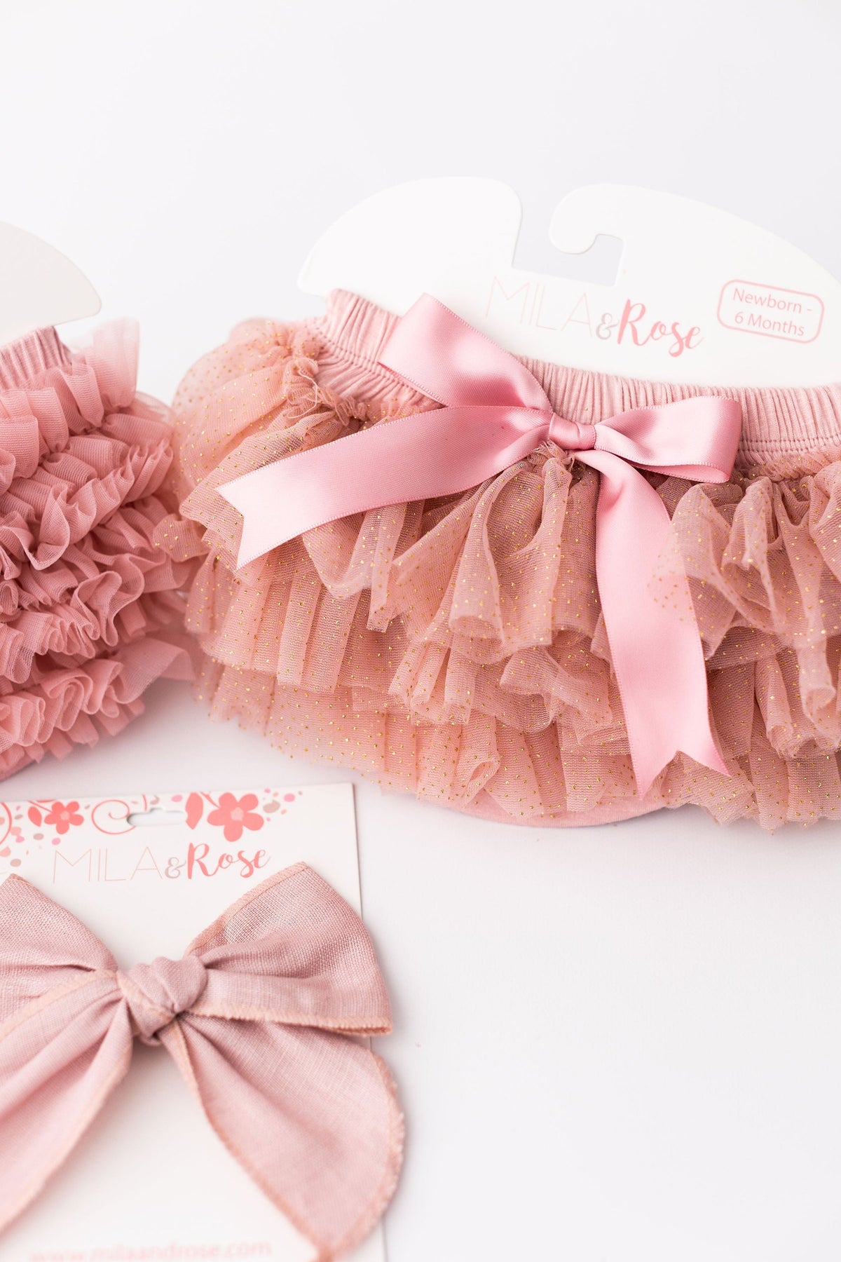 Mila & Rose ® Mila Rose Tutu Bloomer Vintage Pink Glitter Ruffle For Newborn Photos Everetts Place