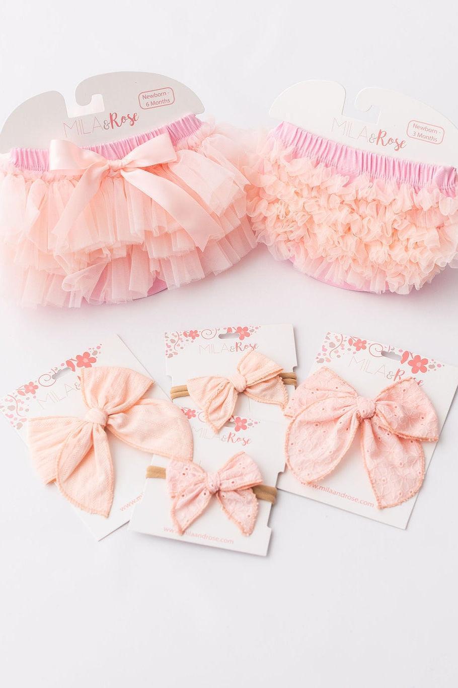 Mila & Rose ® Mila Rose Tutu Bloomer with Light Pink Ruffles for Newborn Photos Everetts Place