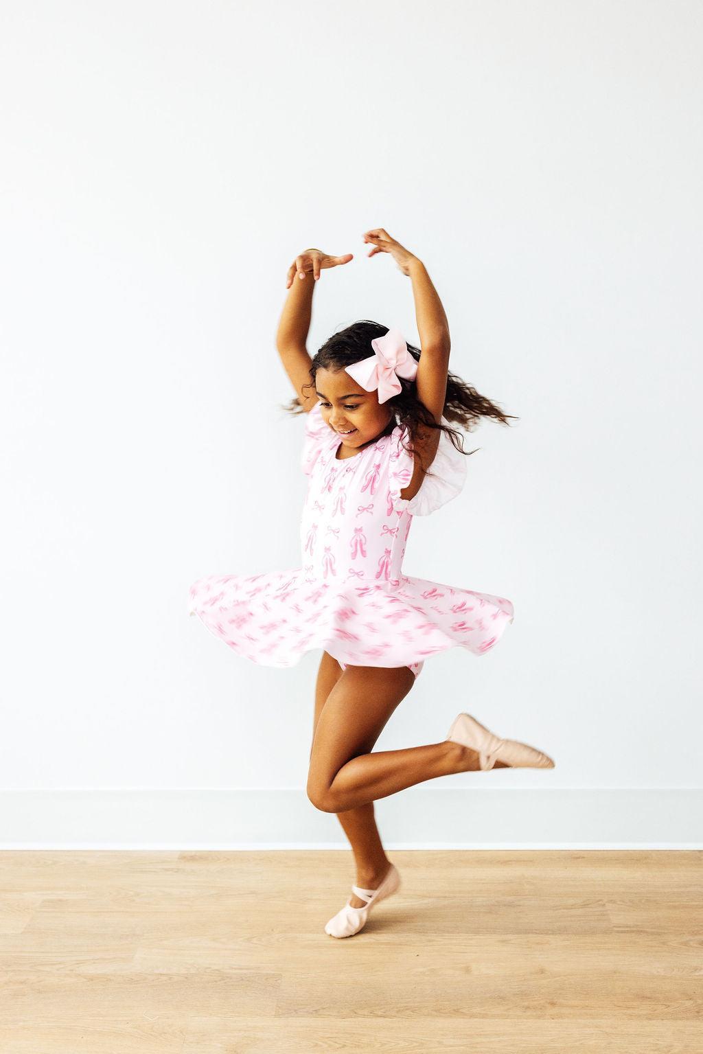 Mila & Rose ® Mila Rose Twirling En Pointe Short Sleeve Leotard For Girls - 