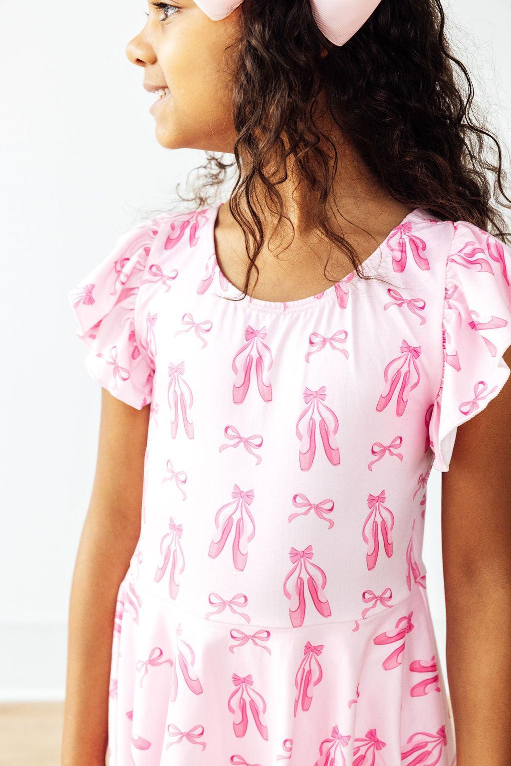 Mila & Rose ® Mila Rose Twirling En Pointe Short Sleeve Leotard For Girls - 