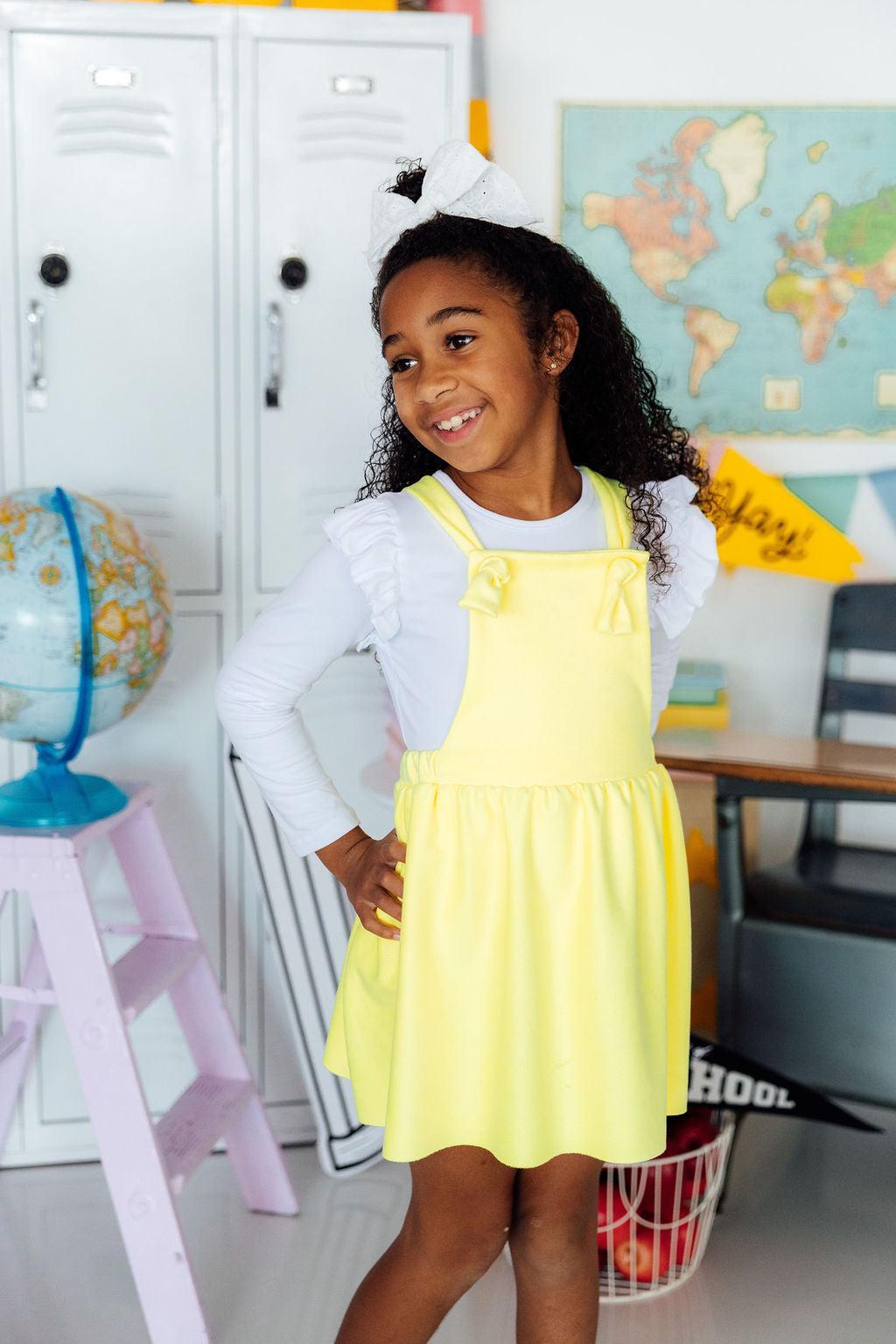 Girls' Buttery Soft Faux Suede Pinafore Dress