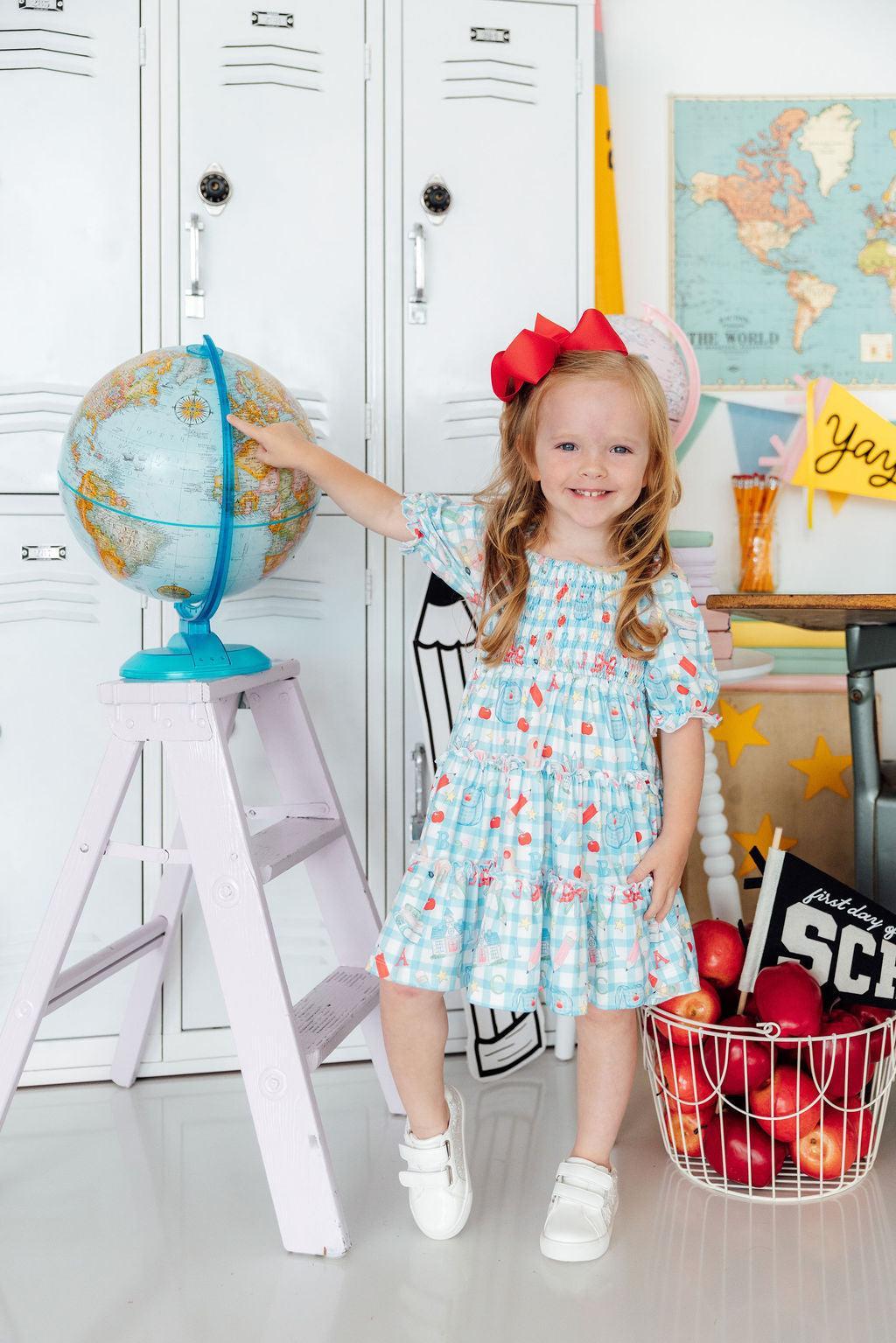 Honor Roll Smocked Ruffle Dress by Mila & Rose ® at Everetts Place