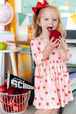 An Apple a Day 3/4 Sleeve Pocket Twirl Dress by Mila & Rose ® at Everetts Place