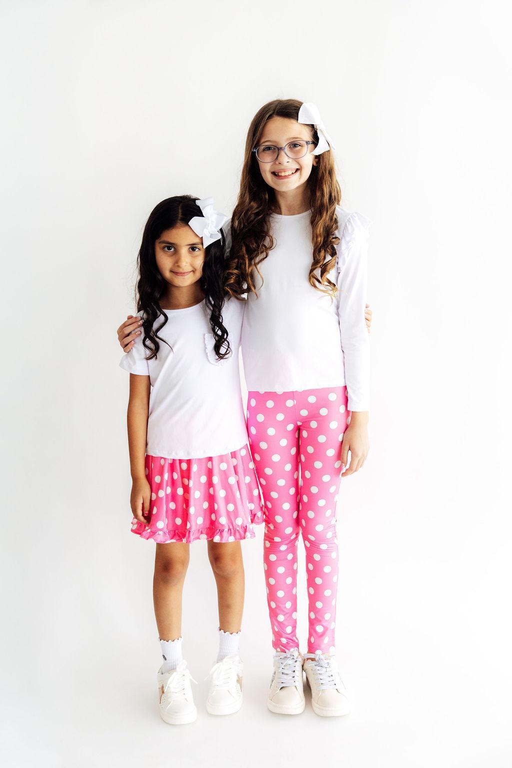 Pink Polka Dots Ruffle Twirl Skort by Mila & Rose ®