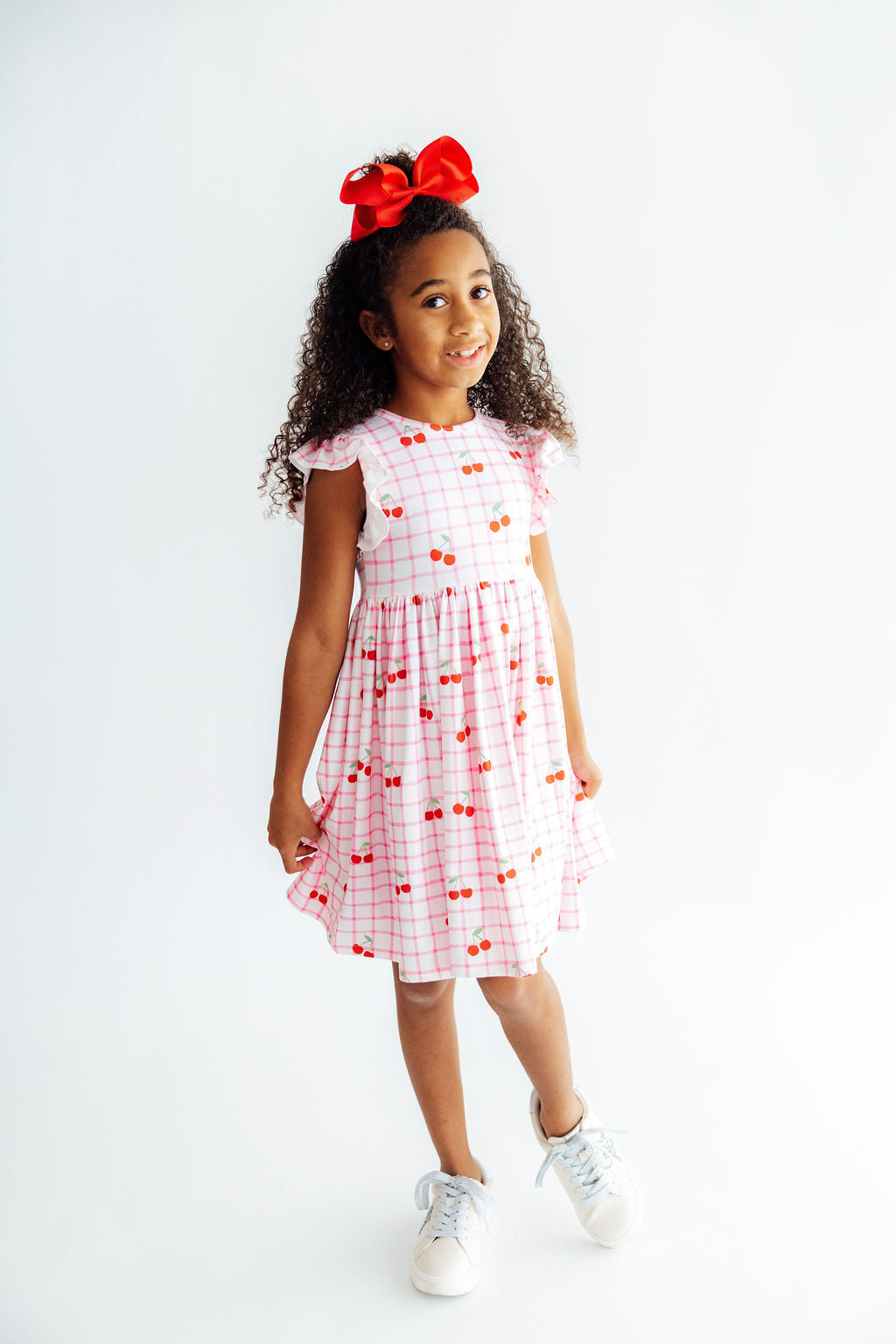 Cherry Sweet Twirl Dress - Flutter Sleeve by Mila & Rose ® (view 2 of 4)