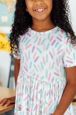 Color Crayons S/S Pocket Twirl Dress by Mila & Rose ® at Everetts Place