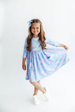 Garden Giggles 3/4 Sleeve Pocket Twirl Dress by Mila & Rose ®