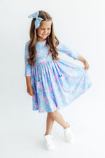 Garden Giggles 3/4 Sleeve Pocket Twirl Dress by Mila & Rose ®