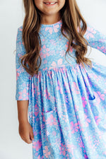 Garden Giggles 3/4 Sleeve Pocket Twirl Dress by Mila & Rose ®