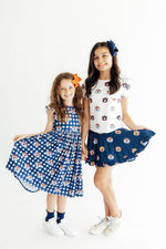 Polyester Blend Twirl Dress - Auburn Plaid by Mila & Rose ® (view 3 of 7)