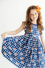 Polyester Blend Twirl Dress - Auburn Plaid by Mila & Rose ® (view 4 of 7)