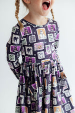 Trick or Treat L/S Pocket Twirl Dress by Mila & Rose ®