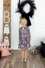 Trick or Treat L/S Pocket Twirl Dress by Mila & Rose ®