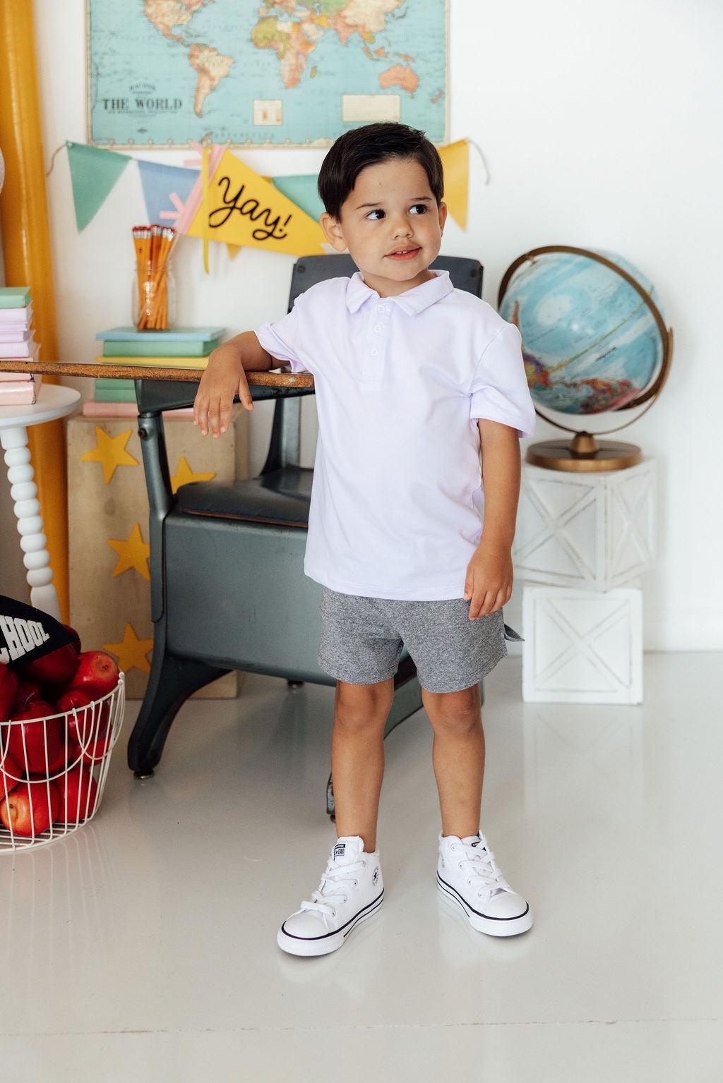 Boys Heather Gray Play Shorts by Mila & Rose ® at Everetts Place