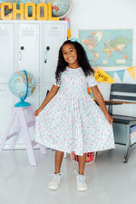 Color Crayons S/S Pocket Twirl Dress by Mila & Rose ® at Everetts Place