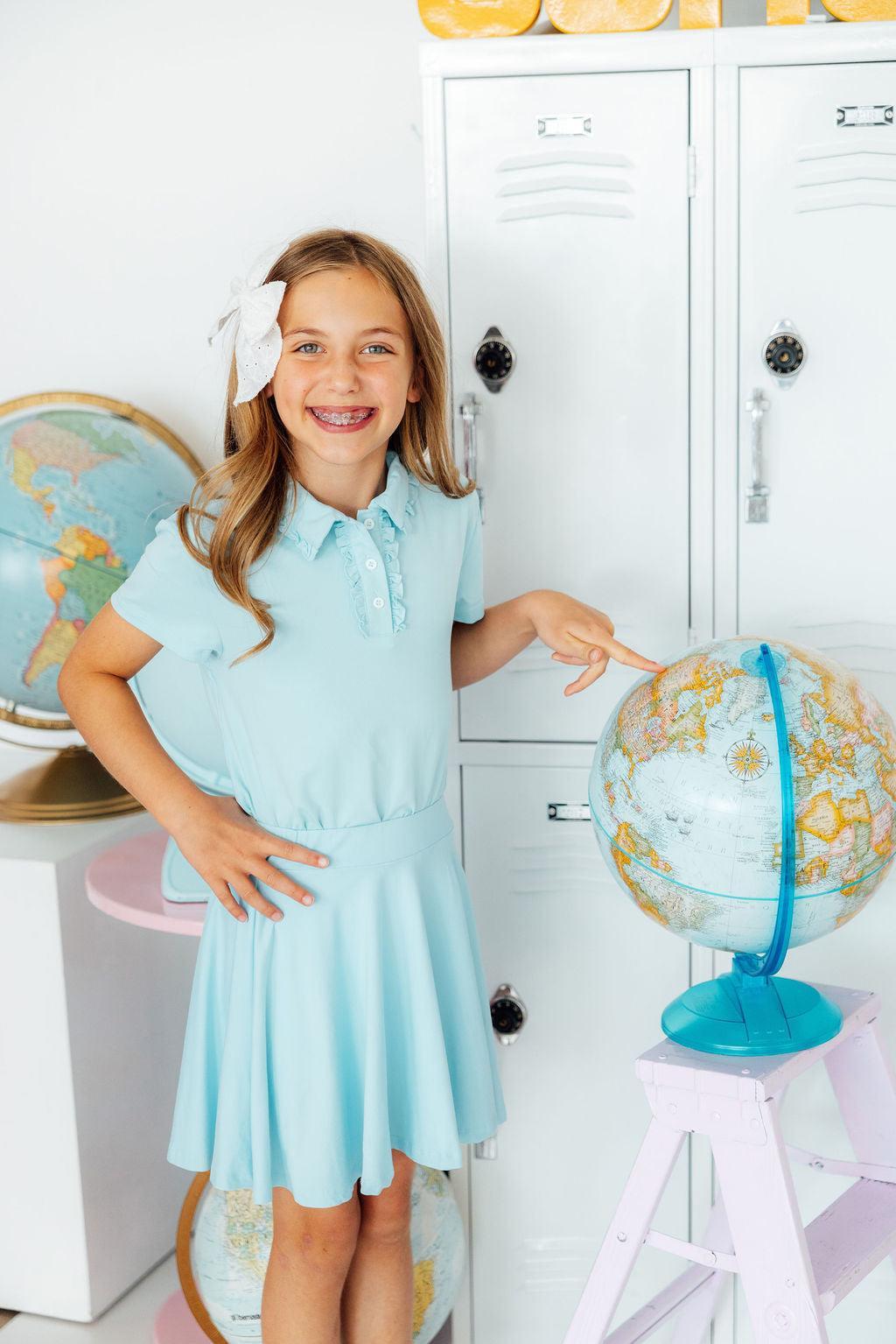 Bluebird S/S Ruffle Polo by Mila & Rose ®