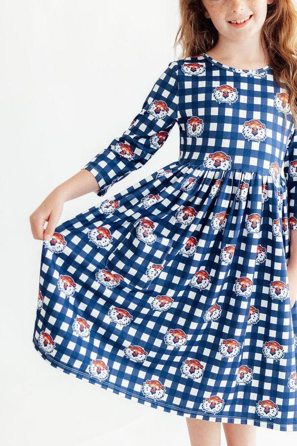 Polyester Blend Twirl Dress - Plaid by Mila & Rose ® (view 6 of 6)