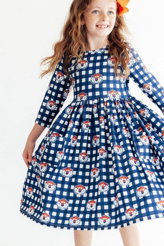 Polyester Blend Twirl Dress - Plaid by Mila & Rose ® (view 4 of 6)