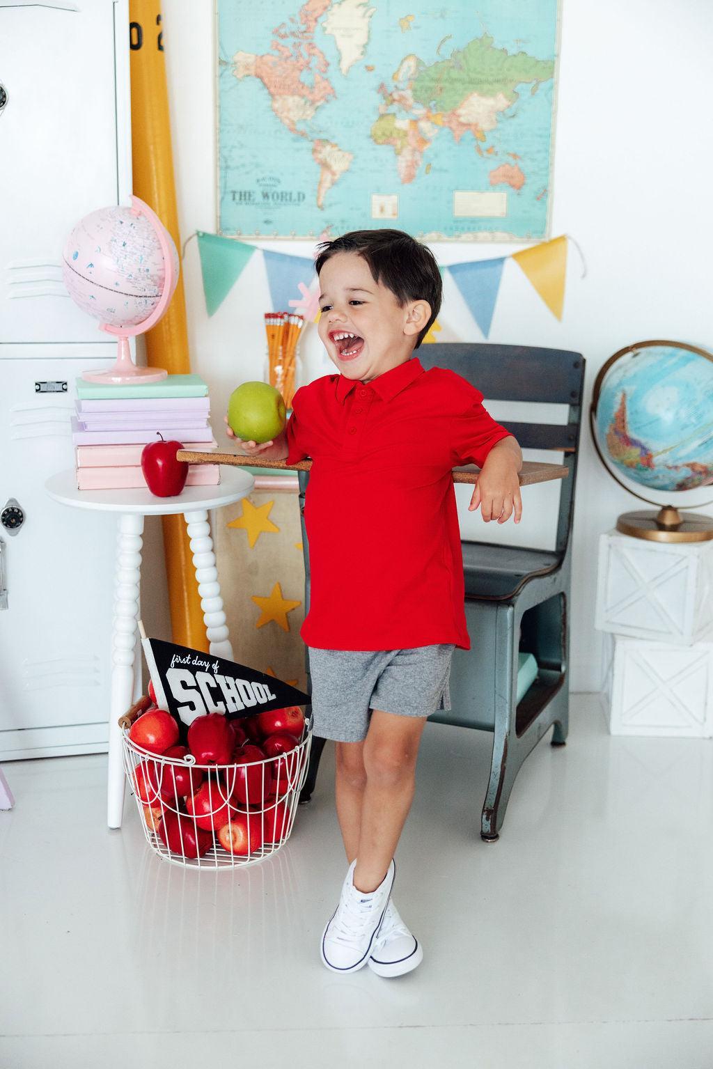 Boys Red S/S Polo by Mila & Rose ® at Everetts Place