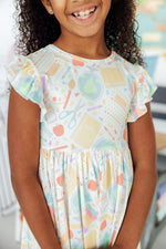 Polyester Spandex Twirl Dress - Campus Cutie by Mila & Rose ®
