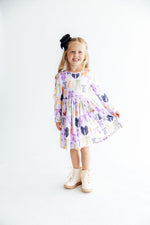 Tied with a Boo Lavender L/S Pocket Twirl Dress by Mila & Rose ®
