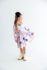 Tied with a Boo Lavender L/S Pocket Twirl Dress by Mila & Rose ®
